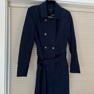 41 Hawthorn Navy Double-Breasted Trench Coat